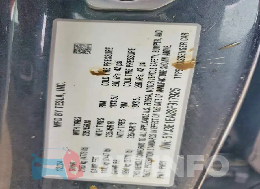 5YJ3E1EA8SF917925 Photo# 12