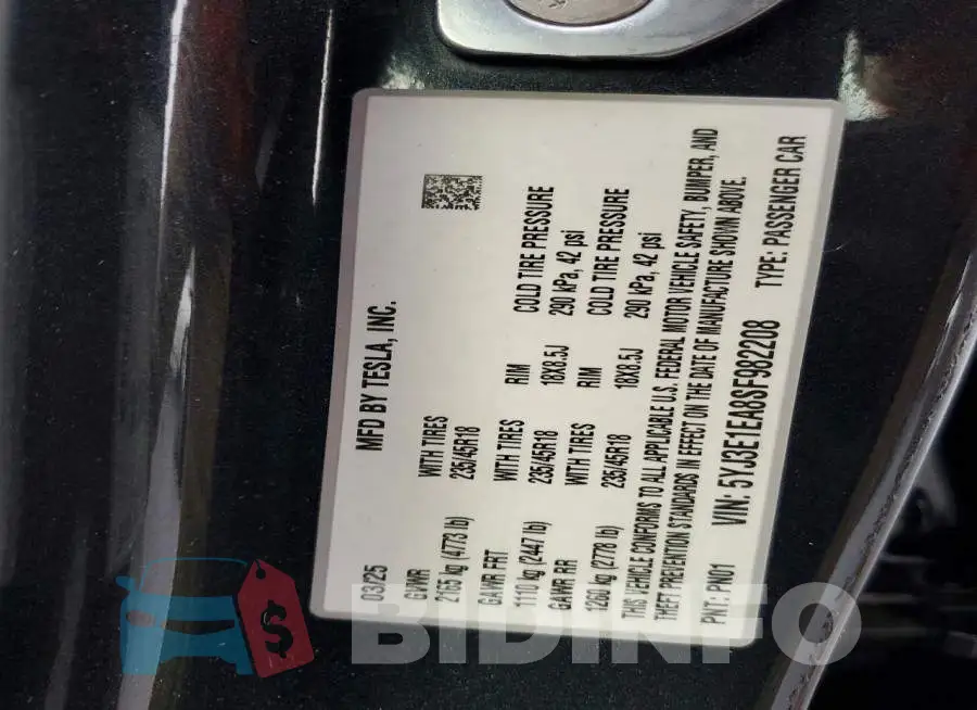 5YJ3E1EA8SF982208 Photo# 13