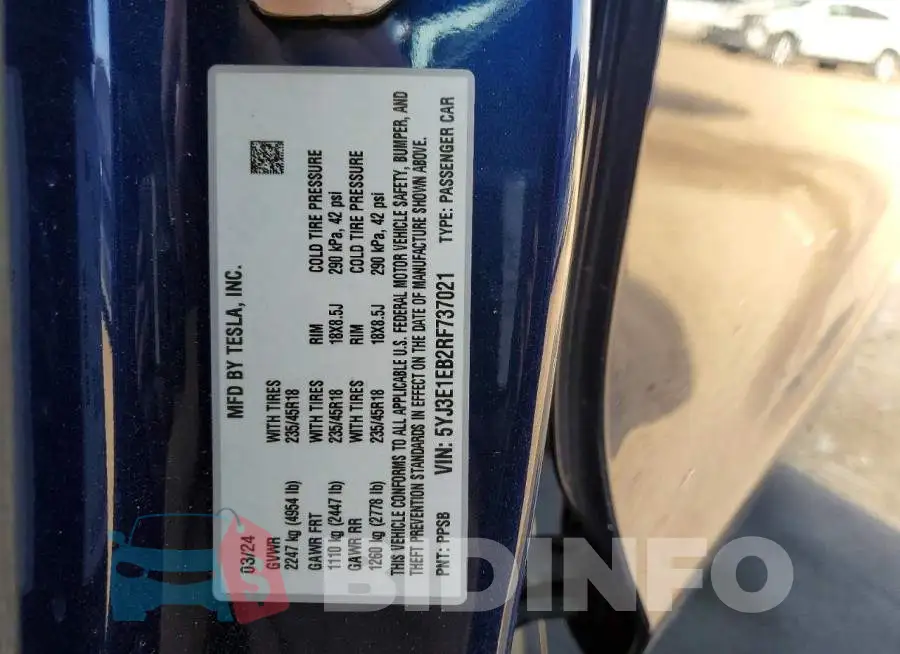 5YJ3E1EB2RF737021 Photo# 12