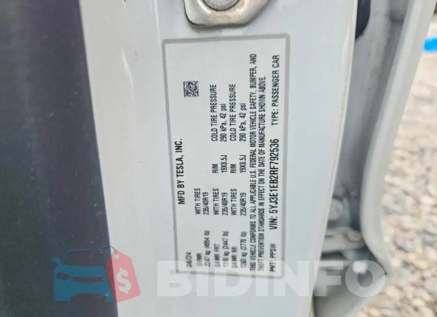 5YJ3E1EB2RF792536 Photo# 12