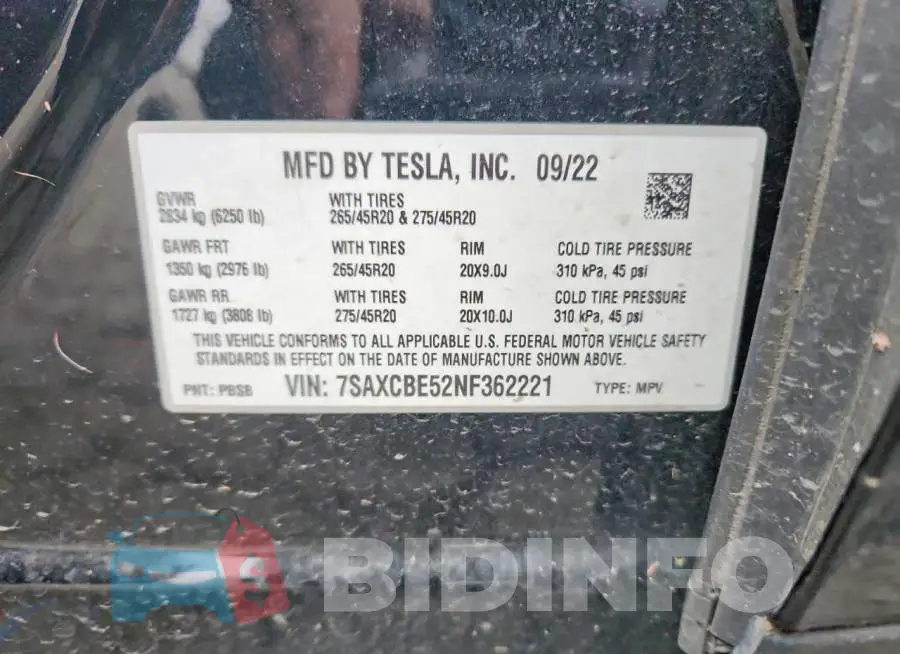 7SAXCBE52NF362221 Photo# 12