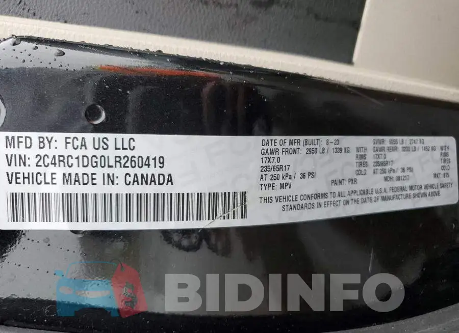 2C4RC1DG0LR260419 Photo# 13