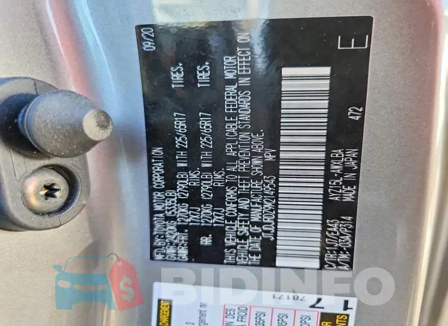 JTJDJRDZ9M2149543 Photo# 13