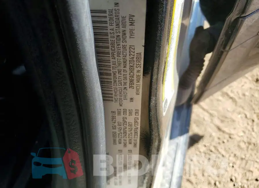 ZFBNFACH8KZ042221 Photo# 12