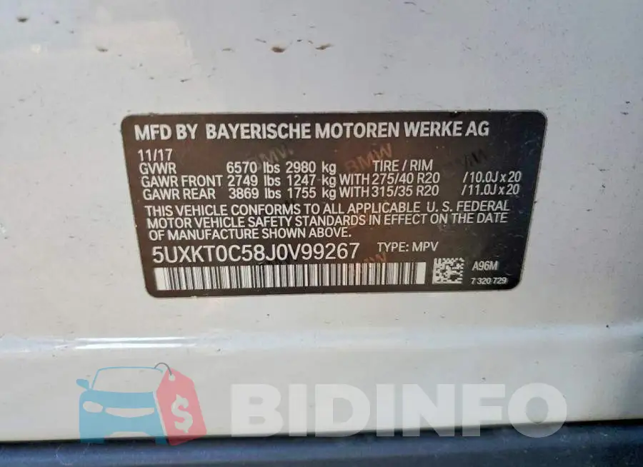 5UXKT0C58J0V99267 Photo# 13