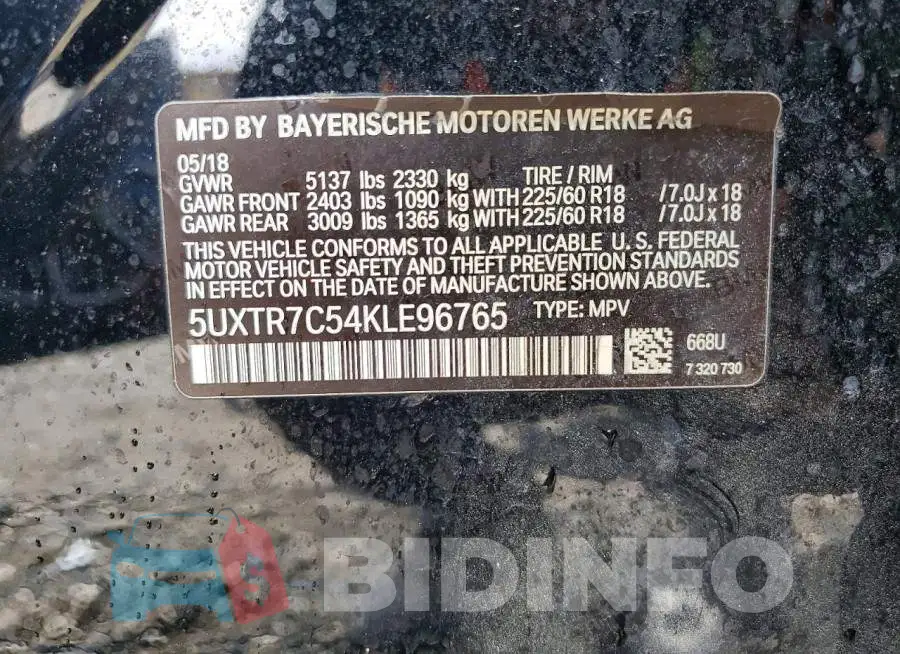 5UXTR7C54KLE96765 Photo# 13