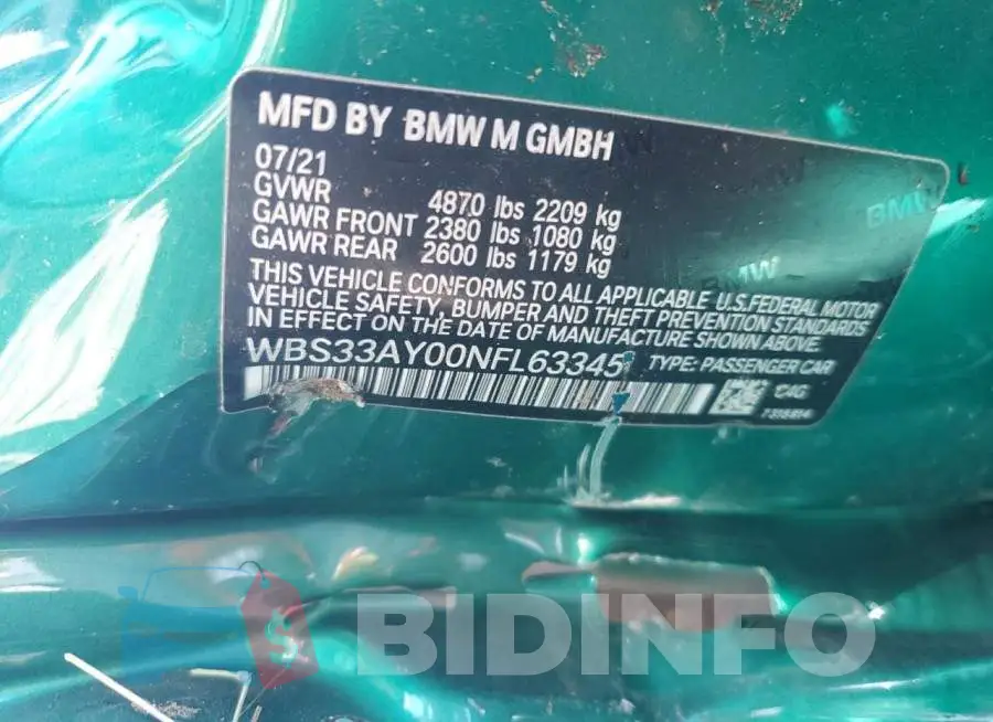 WBS33AY00NFL63345 Photo# 13