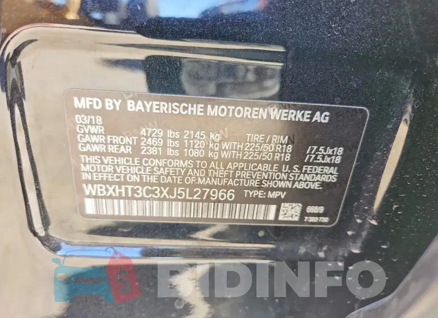 WBXHT3C3XJ5L27966 Photo# 12