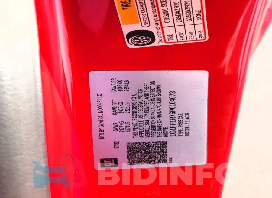 1G1FF1R76P0104073 Photo# 13