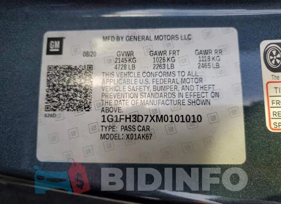 1G1FH3D7XM0101010 Photo# 12