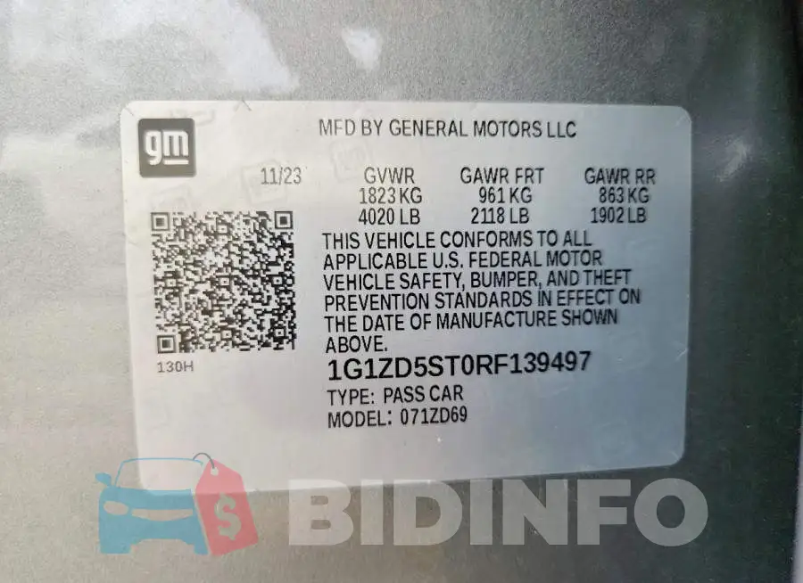 1G1ZD5ST0RF139497 Photo# 12
