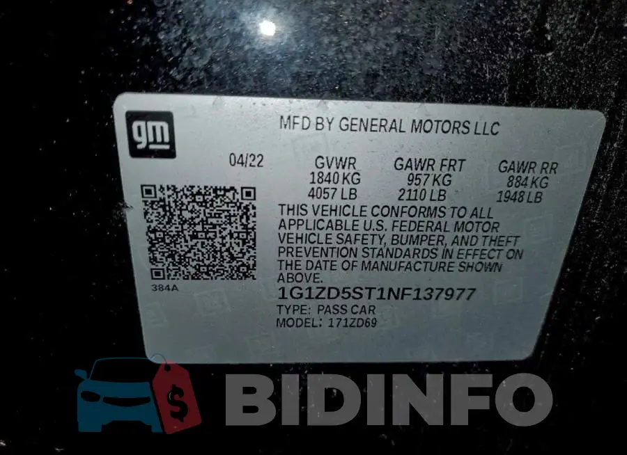 1G1ZD5ST1NF137977 Photo# 12
