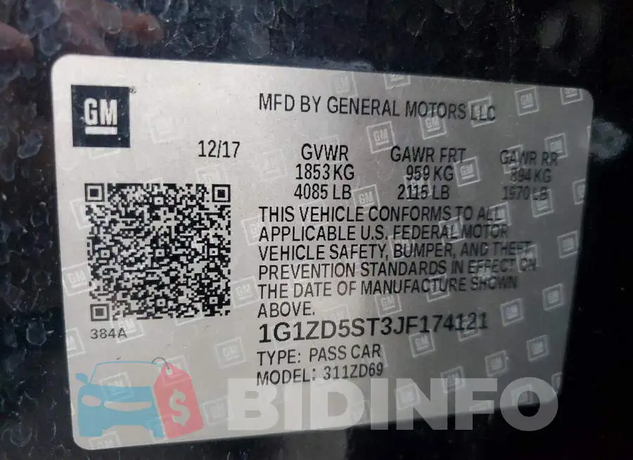 1G1ZD5ST3JF174121 Photo# 12