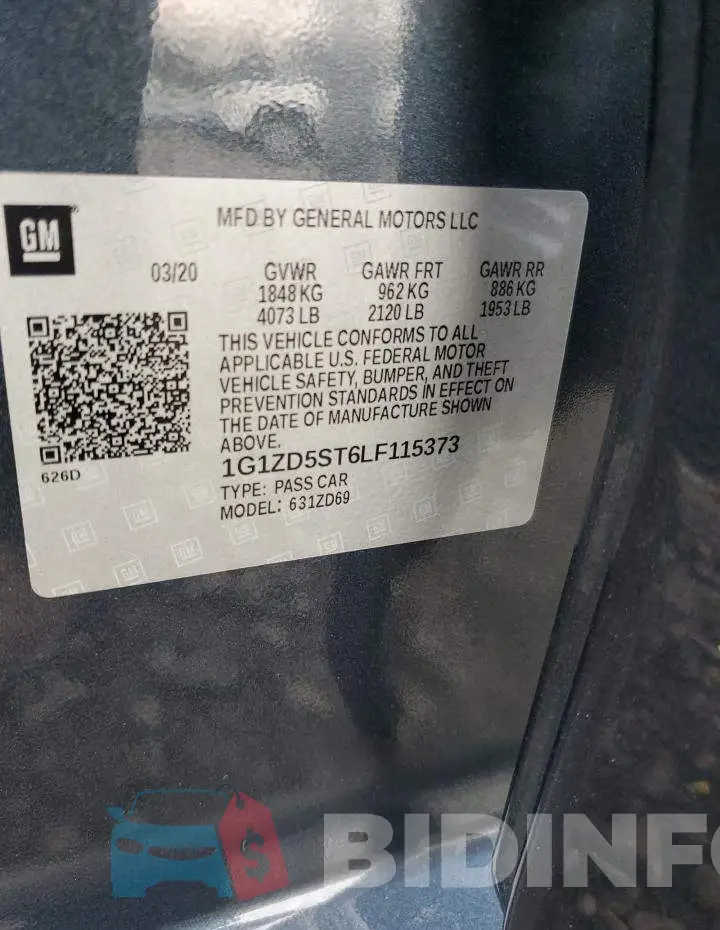 1G1ZD5ST6LF115373 Photo# 12