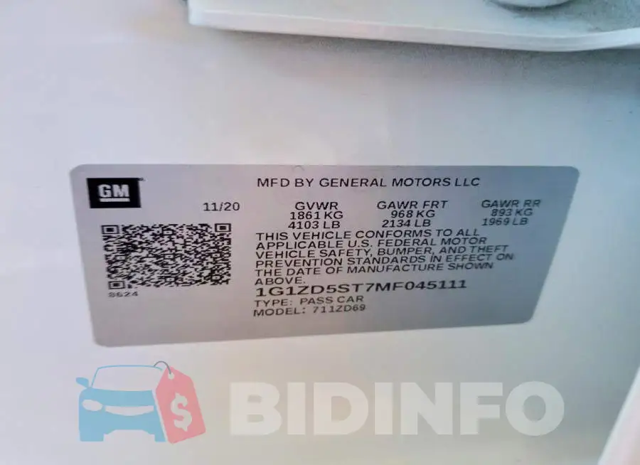 1G1ZD5ST7MF045111 Photo# 12