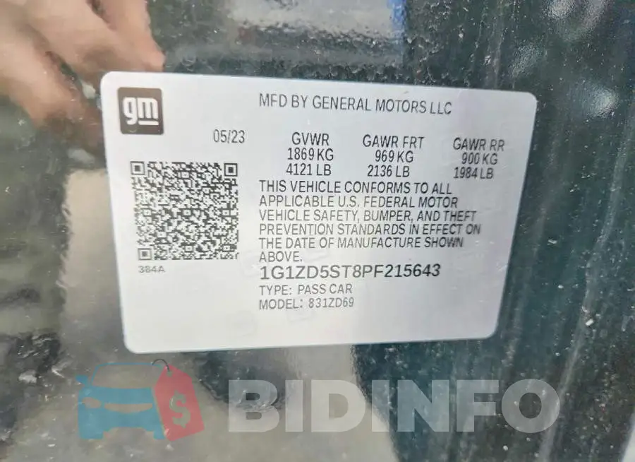 1G1ZD5ST8PF215643 Photo# 12