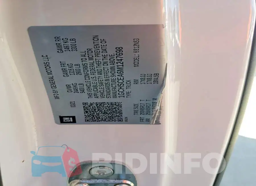 1GCHSCEA6M1247698 Photo# 12
