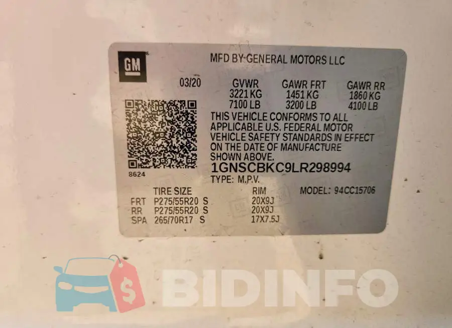 1GNSCBKC9LR298994 Photo# 13