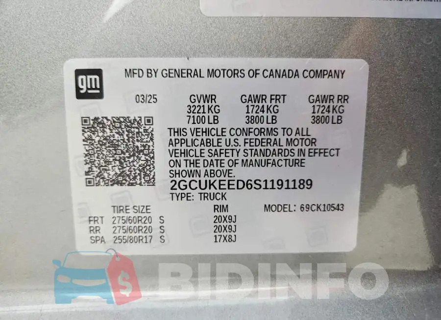 2GCUKEED6S1191189 Photo# 12
