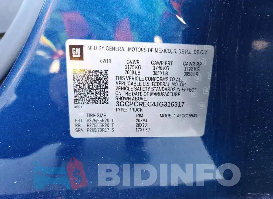 3GCPCREC4JG316317 Photo# 12