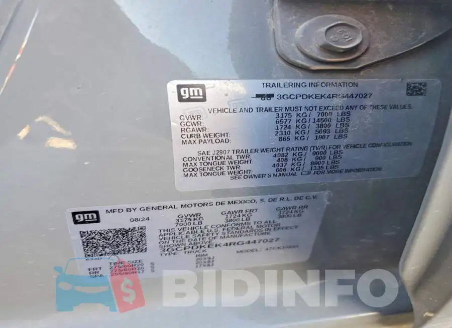3GCPDKEK4RG447027 Photo# 12