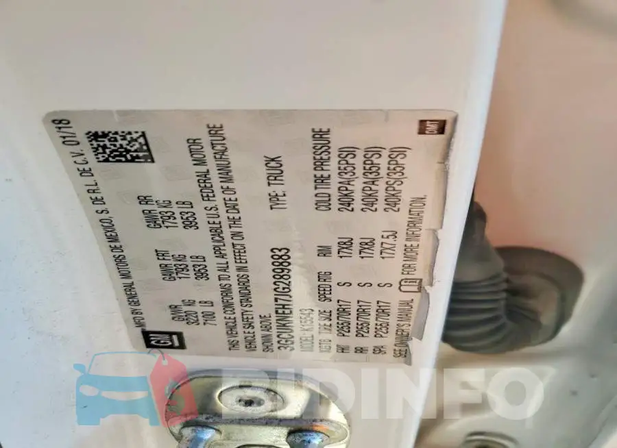 3GCUKNEH7JG289883 Photo# 13