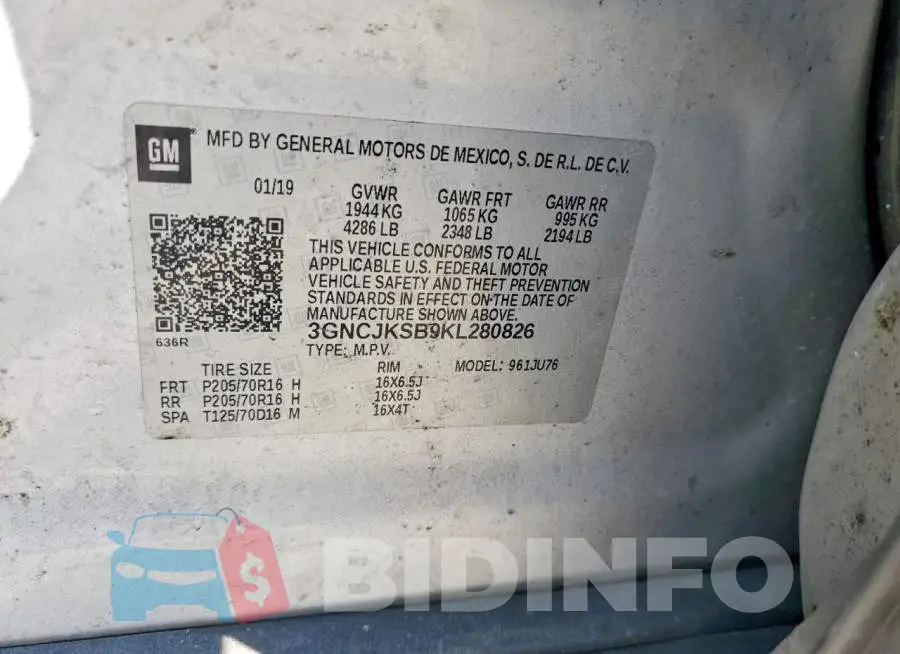 3GNCJKSB9KL280826 Photo# 12