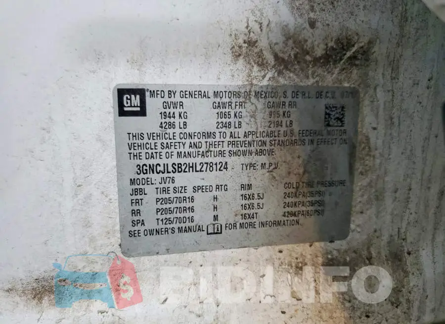 3GNCJLSB2HL278124 Photo# 13