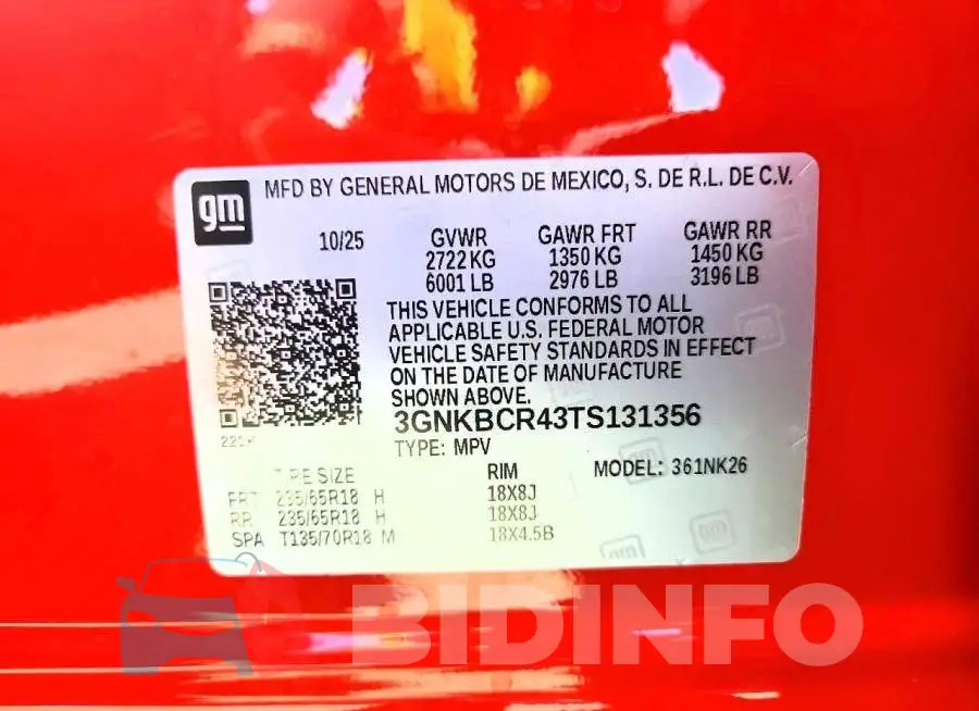 3GNKBCR43TS131356 Photo# 12