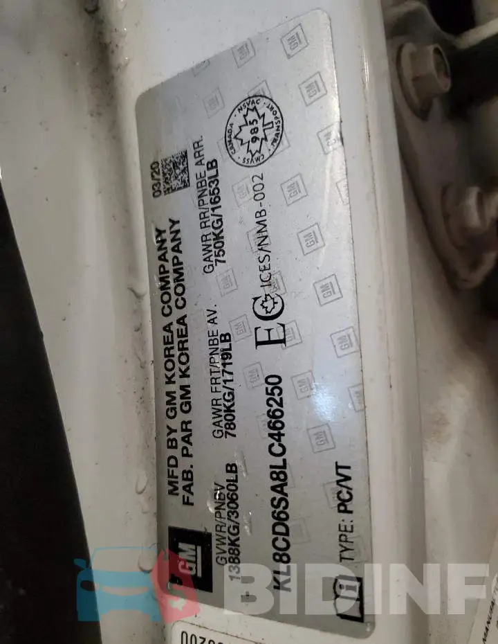 KL8CD6SA8LC466250 Photo# 12