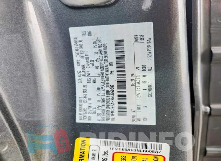 1FMDE5AH3NLB60587 Photo# 13