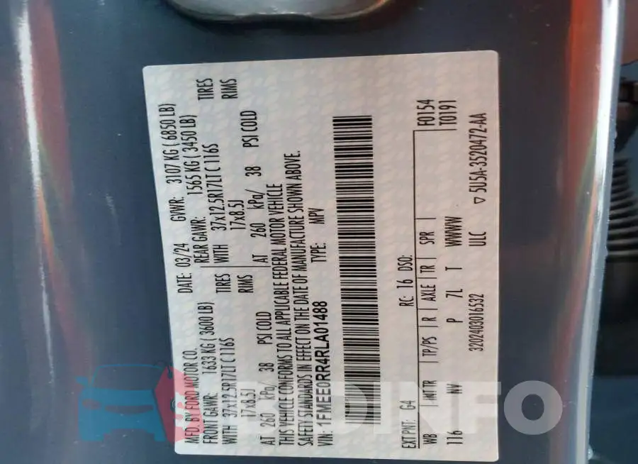 1FMEE0RR4RLA01488 Photo# 14
