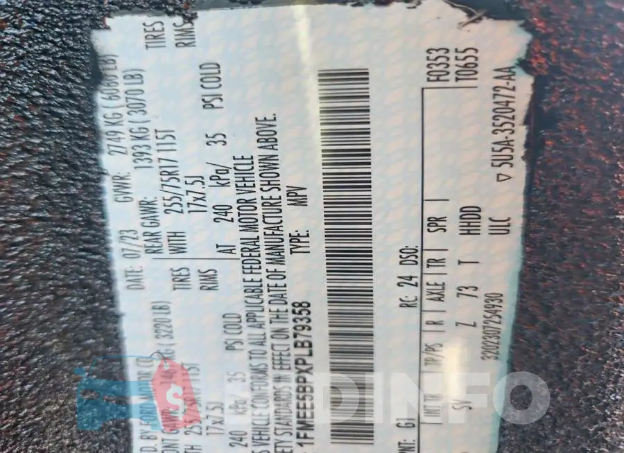 1FMEE5BPXPLB79358 Photo# 14
