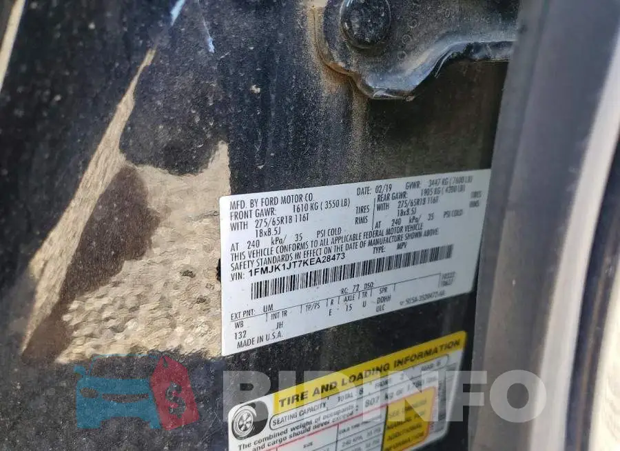1FMJK1JT7KEA28473 Photo# 12