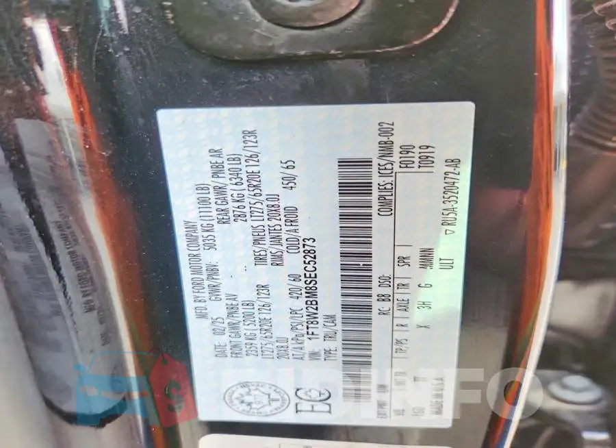 1FT8W2BM8SEC52873 Photo# 12