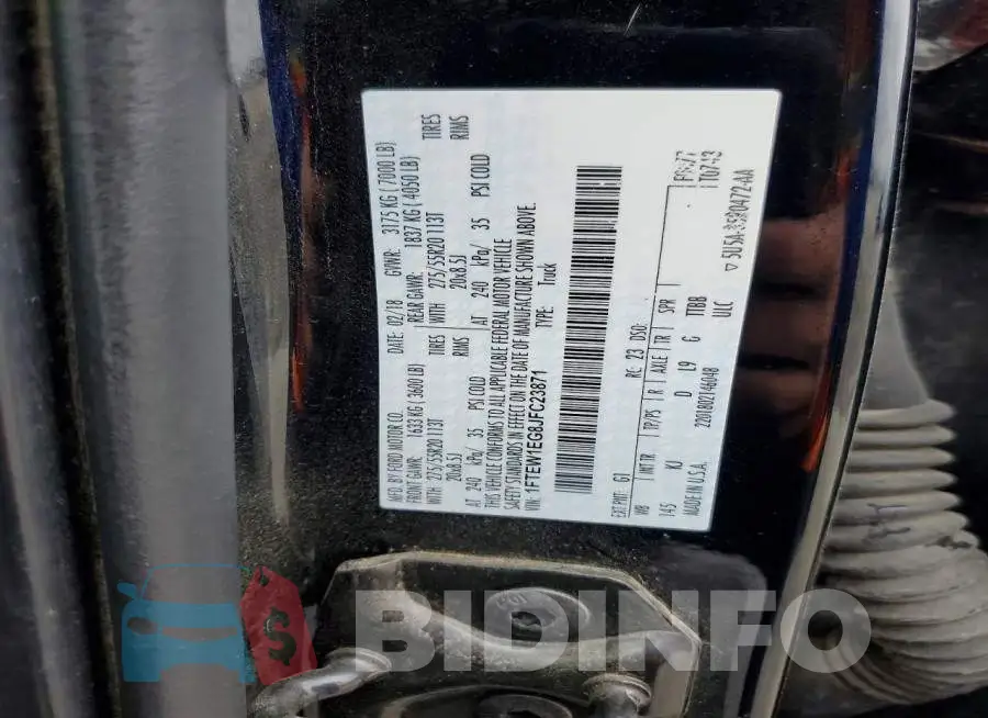 1FTEW1EG8JFC23871 Photo# 12