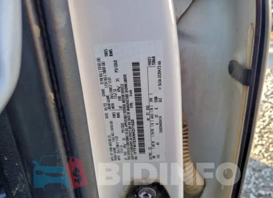 1FTFW1E5XNKD71620 Photo# 12