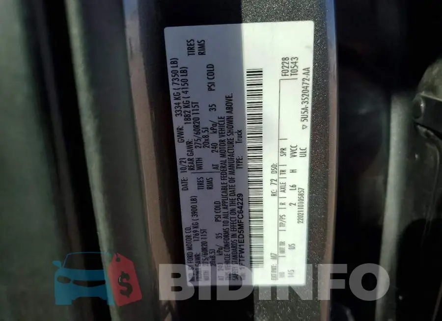 1FTFW1ED5MFC64229 Photo# 13