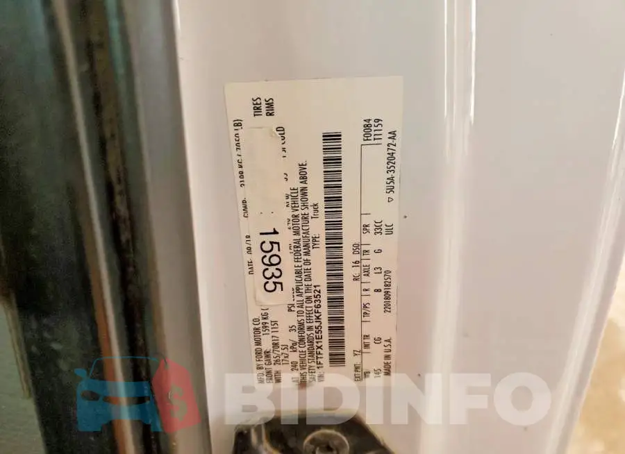 1FTFX1E55JKF63521 Photo# 12