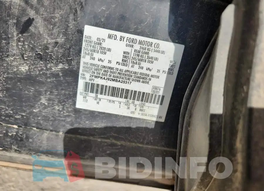 2FMPK4J92MBA25317 Photo# 12