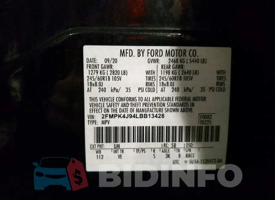 2FMPK4J94LBB13428 Photo# 13