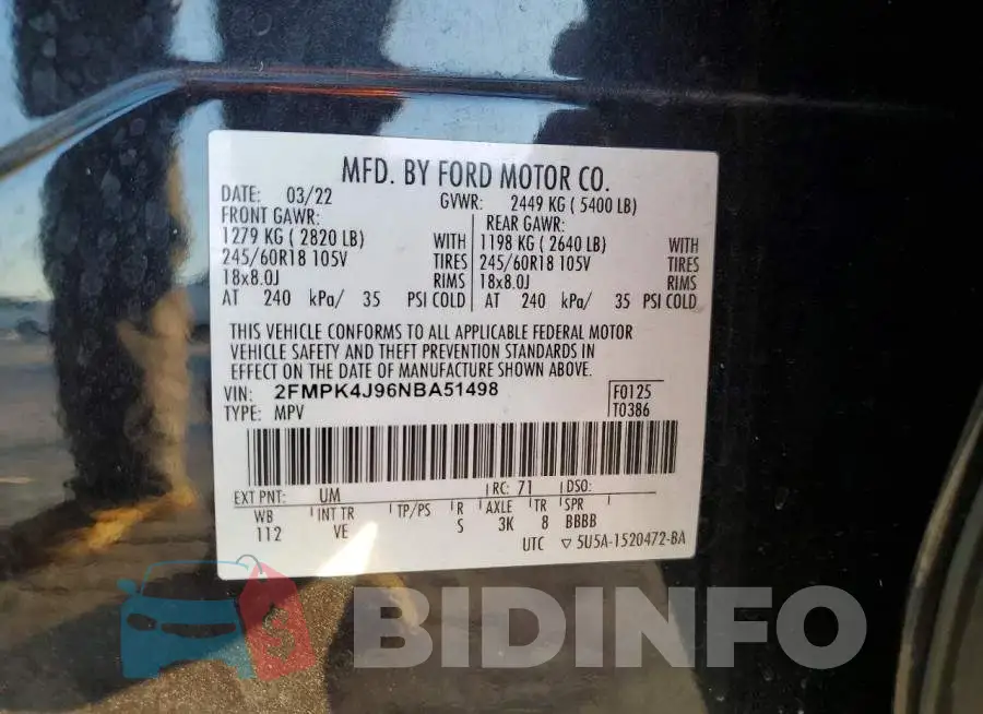 2FMPK4J96NBA51498 Photo# 13