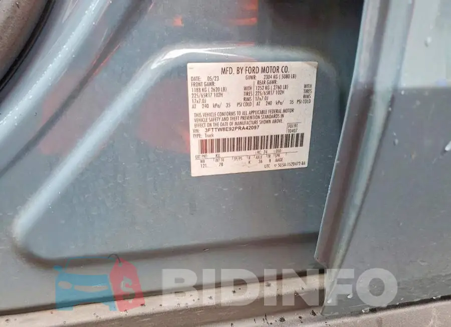 3FTTW8E92PRA42097 Photo# 12