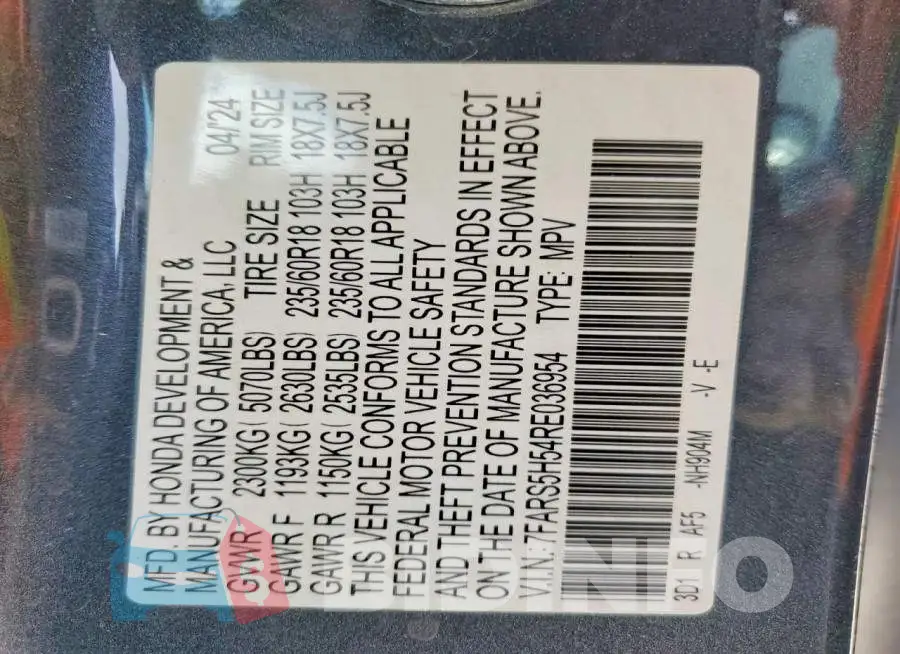 7FARS5H54RE036954 Photo# 13