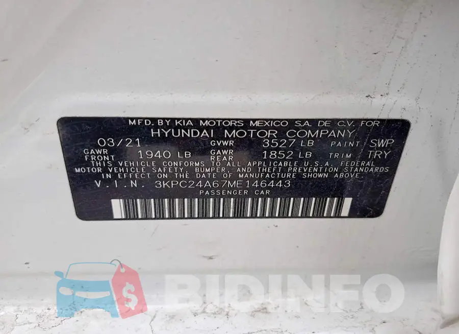 3KPC24A67ME146443 Photo# 12