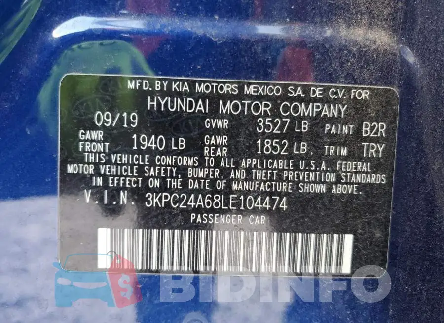3KPC24A68LE104474 Photo# 12