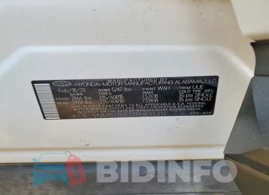 5NMS2DAJ3PH555312 Photo# 14