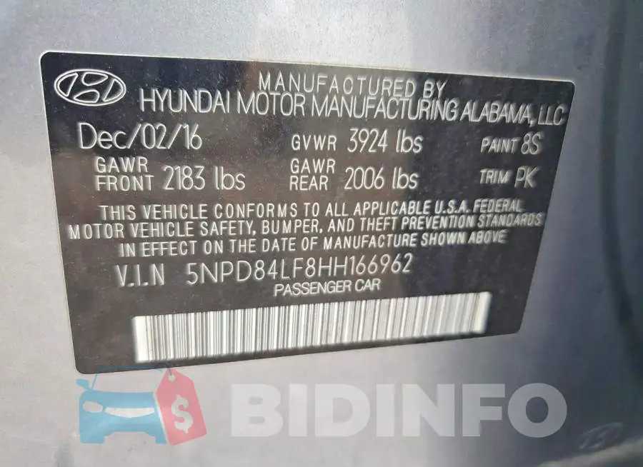 5NPD84LF8HH166962 Photo# 13