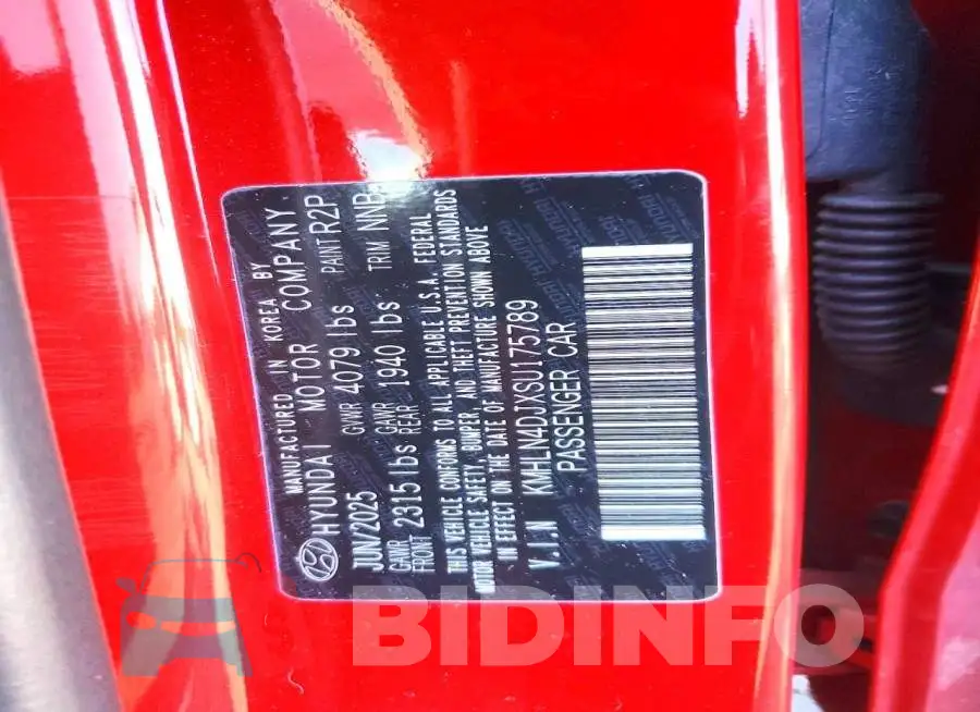 KMHLN4DJXSU175789 Photo# 12