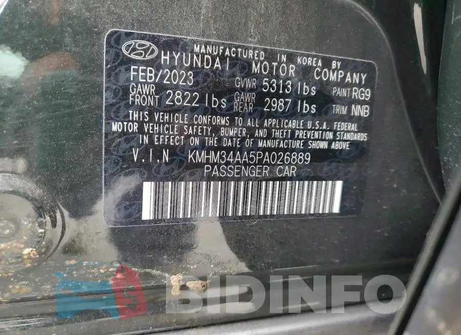 KMHM34AA5PA026889 Photo# 13